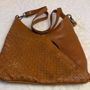 Vilenca , Holland Brown Leather Women's Crossbody Bag